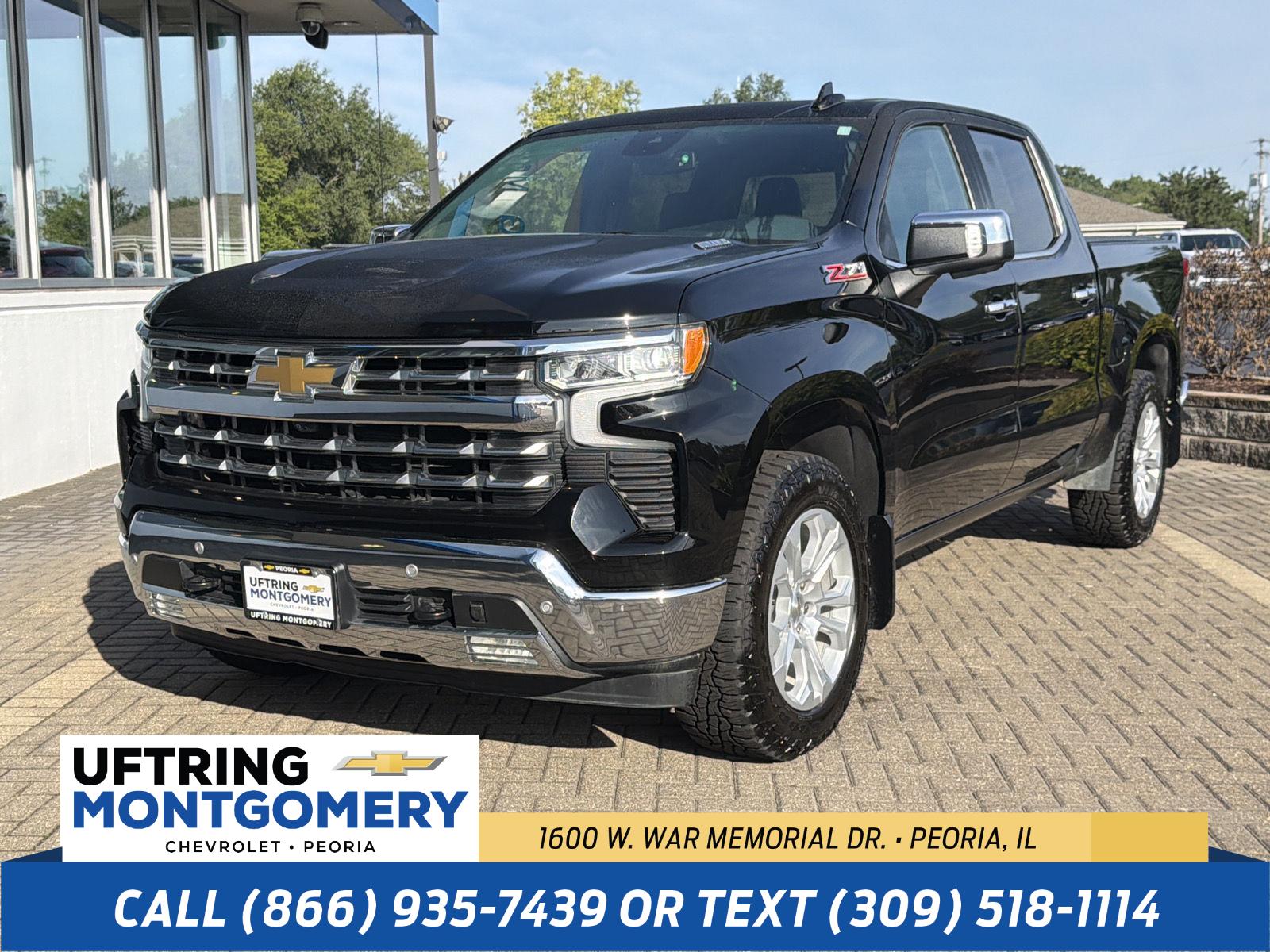 Black 2023 Chevrolet Silverado 1500 Pickup Truck Four-Wheel Drive Automatic