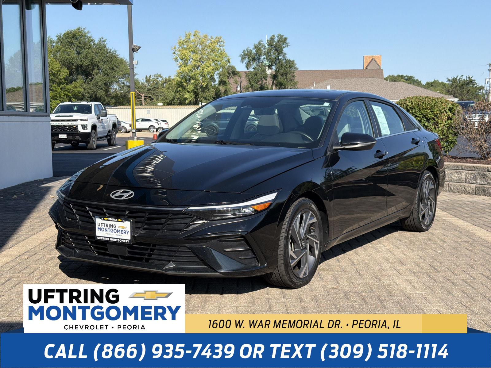 Abyss Black 2025 Hyundai Elantra Sedan Front-Wheel Drive Continuously Variable Transmission