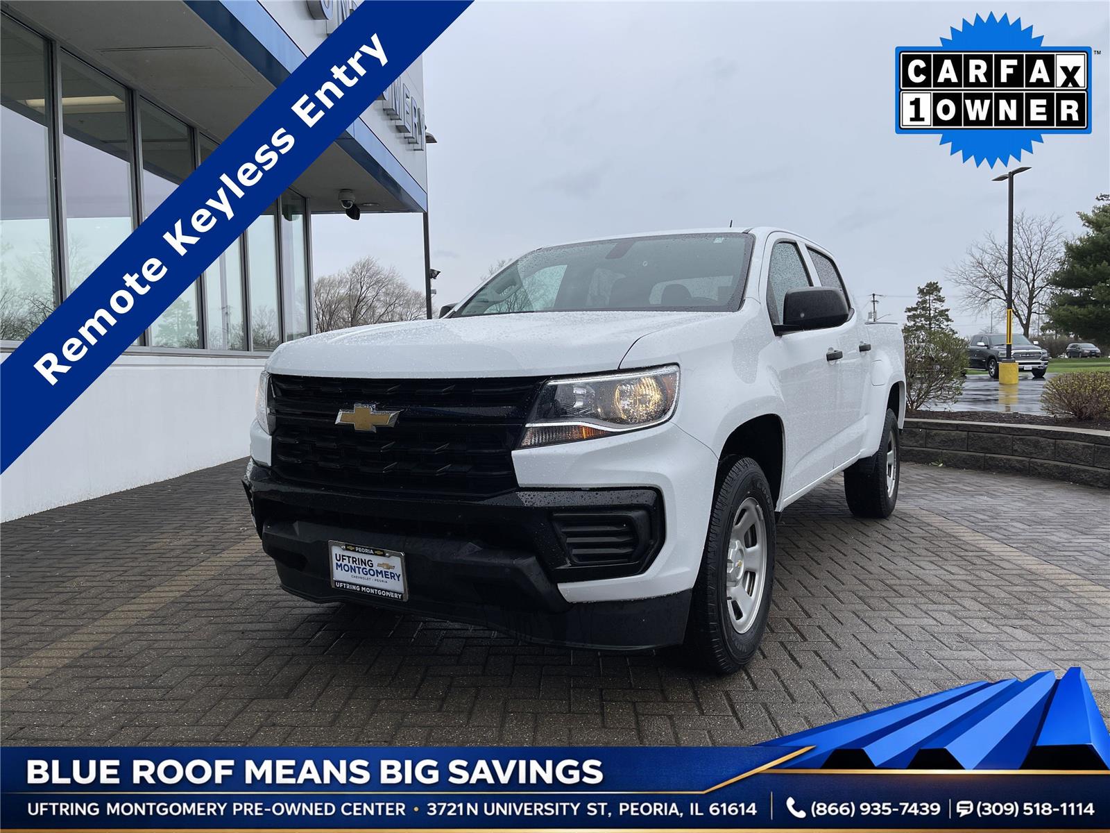Summit White 2022 Chevrolet Colorado Work Truck Crew Cab RWD Pickup Truck 4X2 6-Speed Automatic