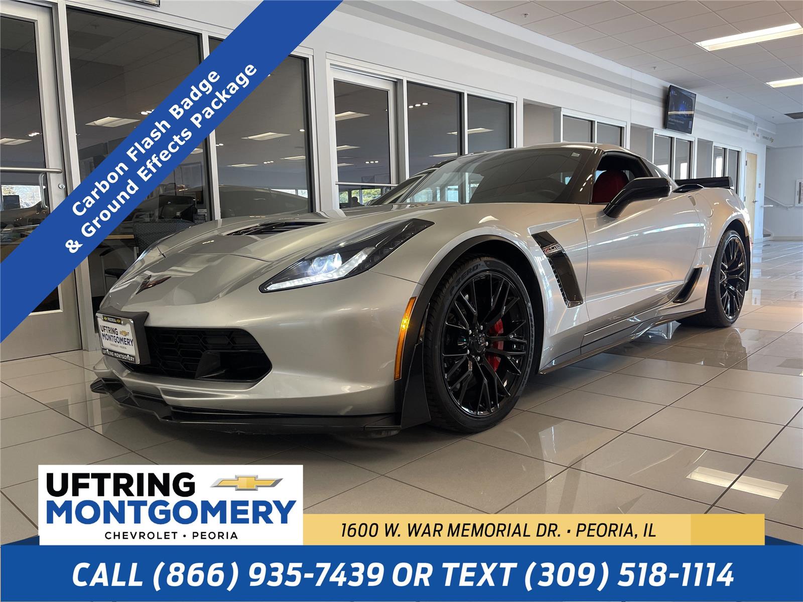 Blade Silver Metallic 2016 Chevrolet Corvette Z06 1LZ Coupe RWD Coupe Rear-Wheel Drive 8-Speed Automatic