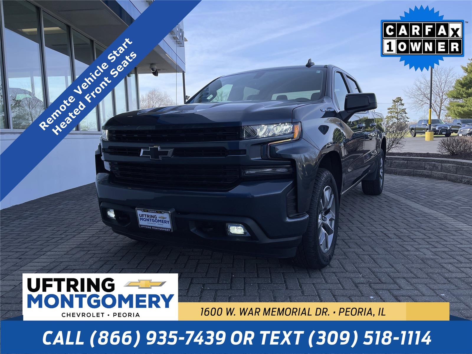 Shadow Gray Metallic 2022 Chevrolet Silverado 1500 RST Crew Cab 4WD Pickup Truck Four-Wheel Drive 8-Speed Automatic