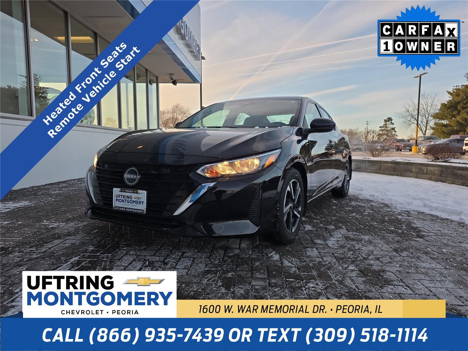 Super Black 2024 Nissan Sentra SV FWD Sedan Front-Wheel Drive Continuously Variable Transmission