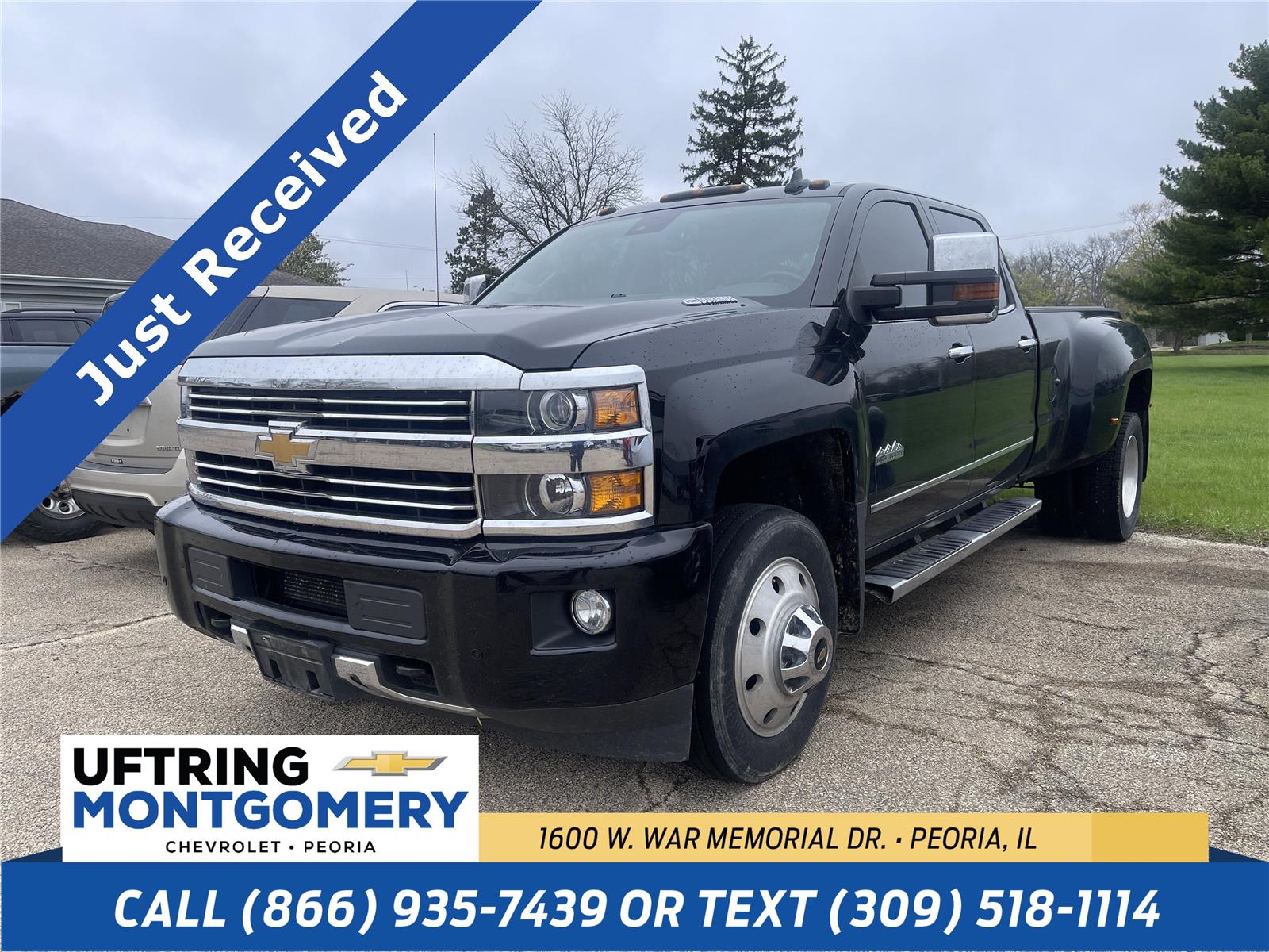Black 2015 Chevrolet Silverado 3500HD High Country Crew Cab 4WD Pickup Truck Four-Wheel Drive Automatic