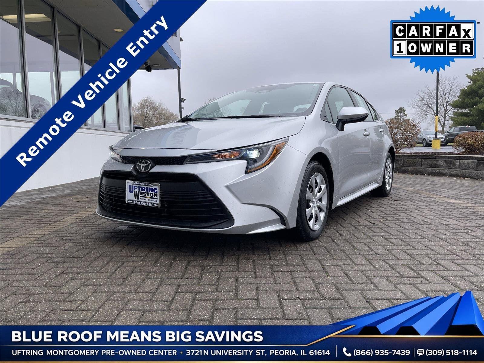 Classic Silver Metallic 2024 Toyota Corolla LE FWD Sedan Front-Wheel Drive Continuously Variable Transmission