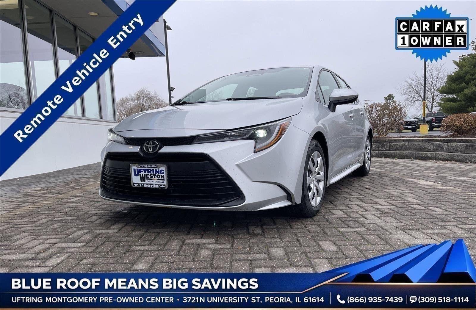 Classic Silver Metallic 2024 Toyota Corolla LE FWD Sedan Front-Wheel Drive Continuously Variable Transmission