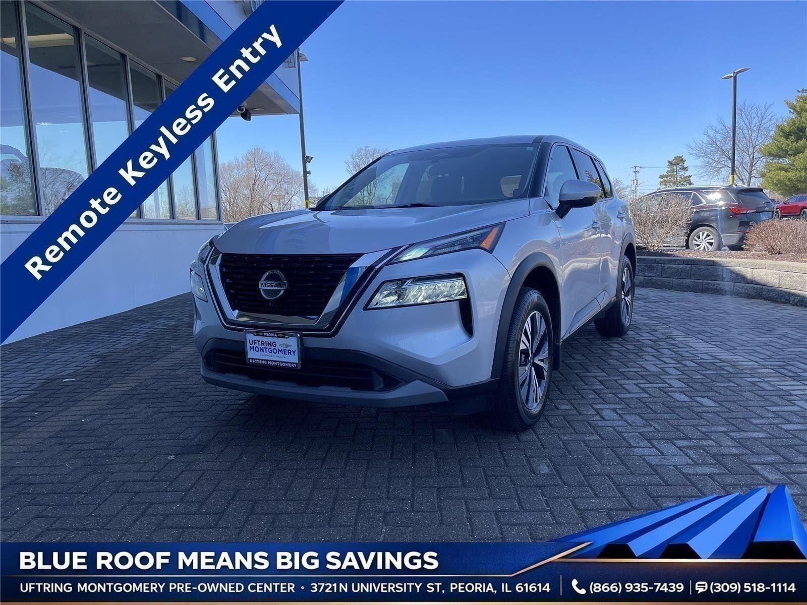 Silver 2021 Nissan Rogue SV FWD SUV / Crossover Front-Wheel Drive Continuously Variable Transmission