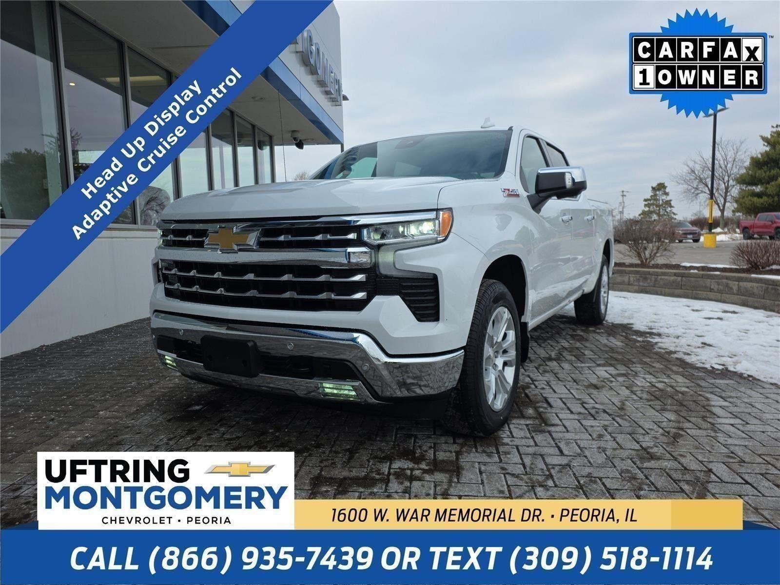 Summit White 2022 Chevrolet Silverado 1500 LTZ Crew Cab 4WD Pickup Truck Four-Wheel Drive Automatic