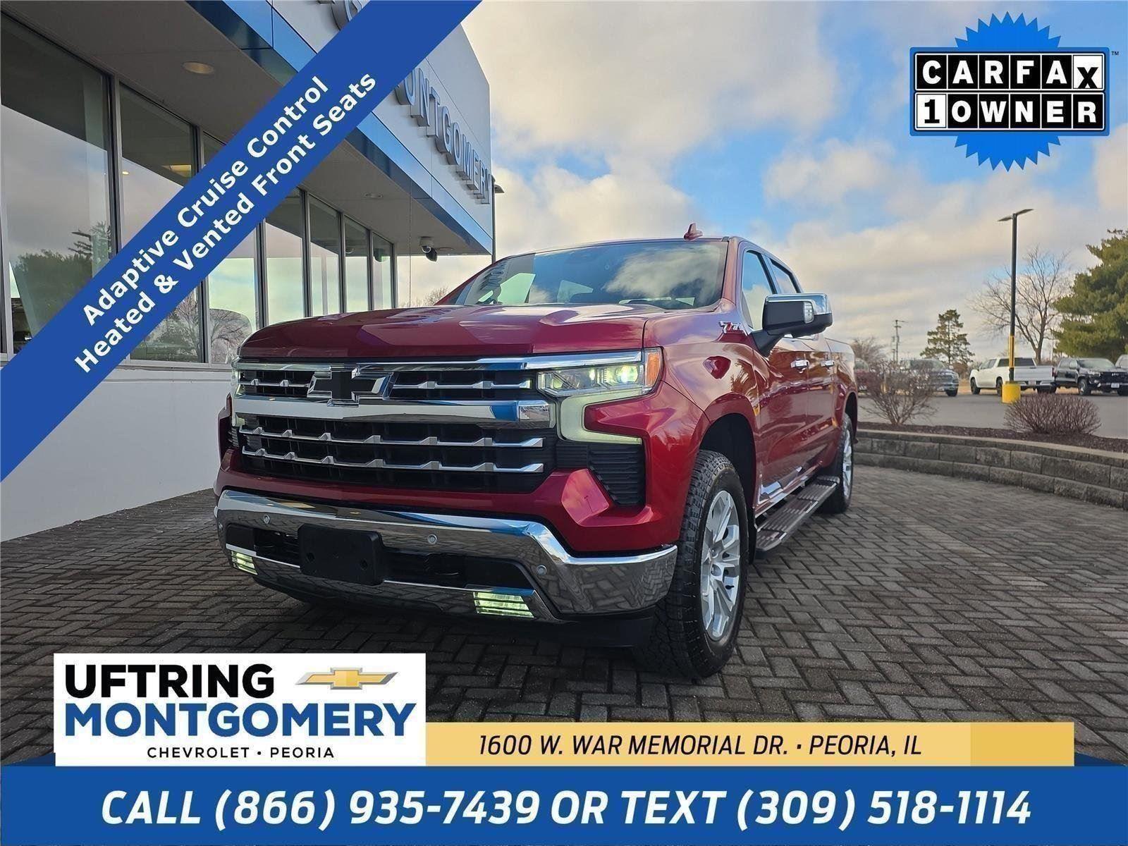 Radiant Red Tintcoat 2025 Chevrolet Silverado 1500 LTZ Crew Cab 4WD Pickup Truck Four-Wheel Drive Automatic