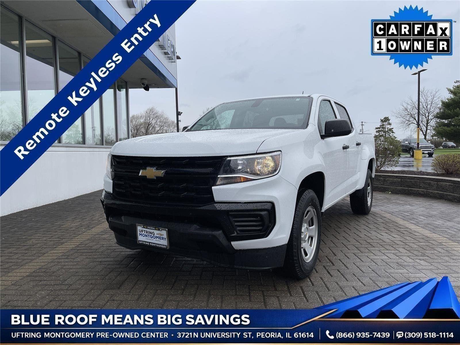 Summit White 2022 Chevrolet Colorado Work Truck Crew Cab RWD Pickup Truck 4X2 6-Speed Automatic