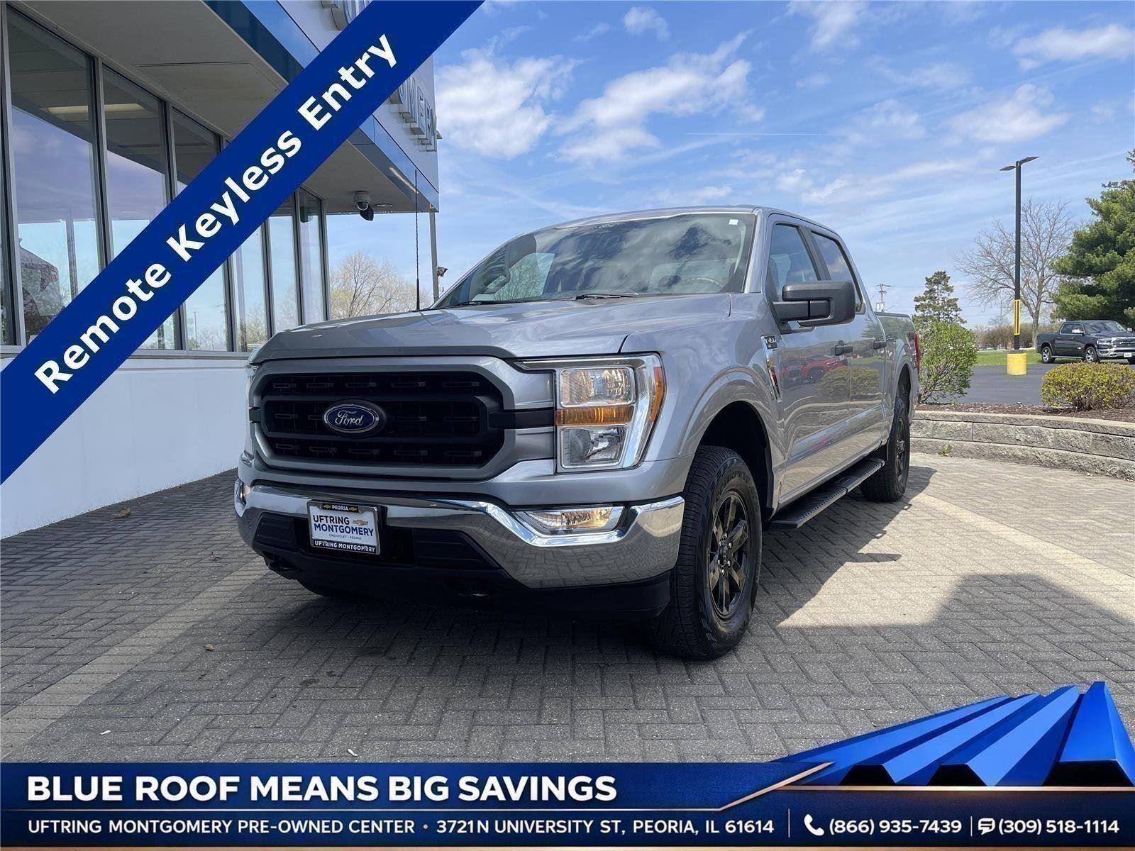 Iconic Silver Metallic 2022 Ford F-150 Pickup Truck Four-Wheel Drive Automatic
