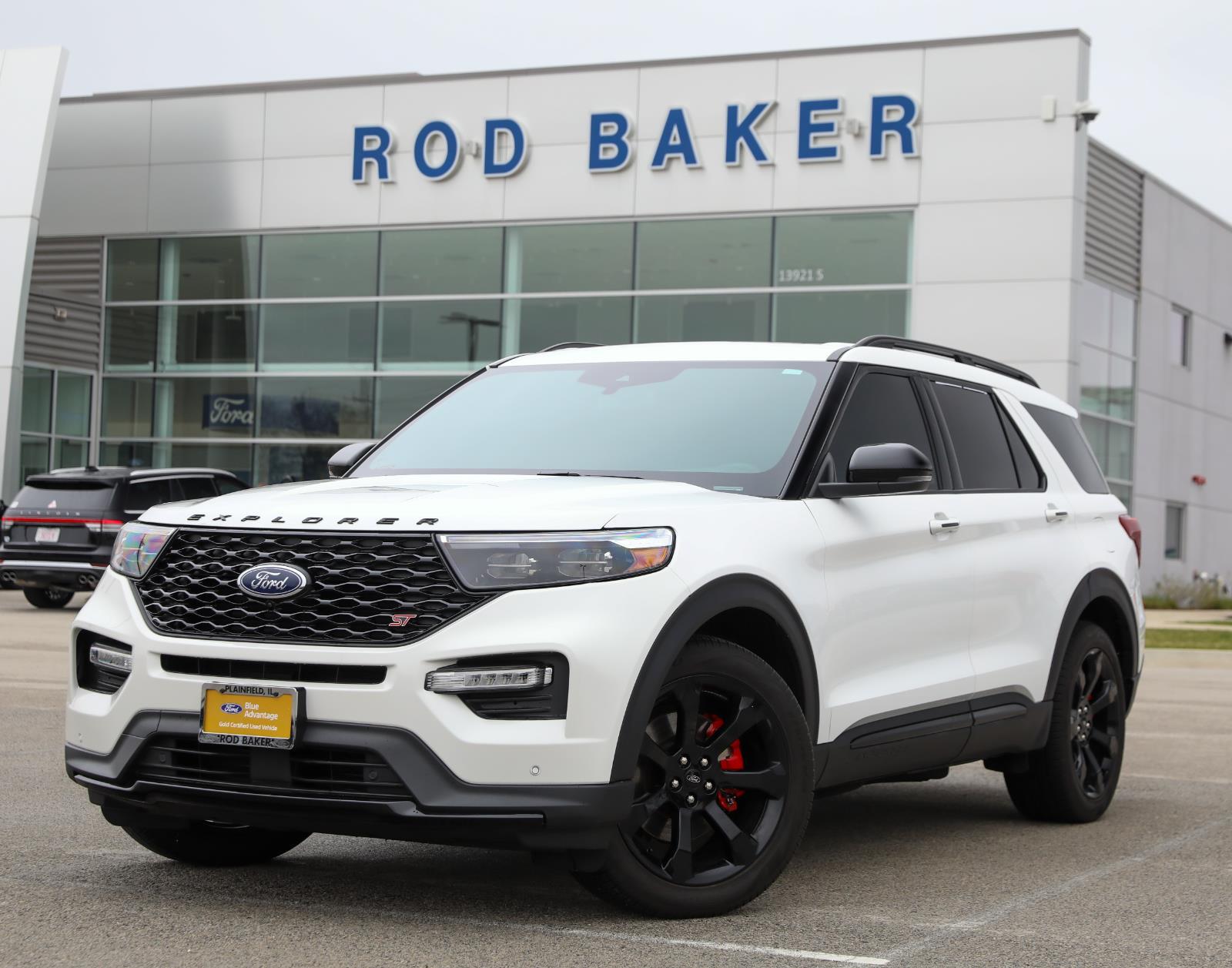 Star White Metallic Tri-Coat 2023 Ford Explorer ST AWD SUV / Crossover All-Wheel Drive Automatic