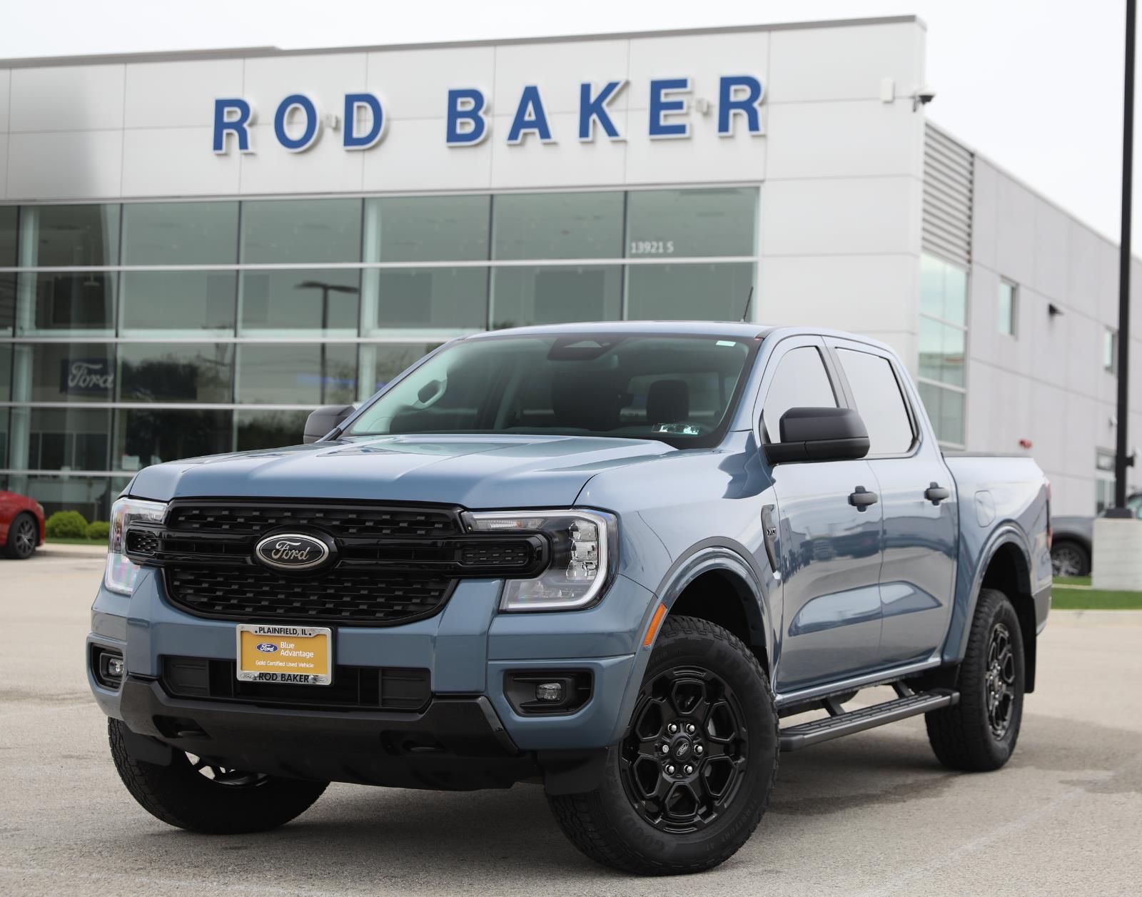 Blue (Azure Gray Metallic Tri-Coat) 2025 Ford Ranger XLT SuperCrew 4WD Pickup Truck Four-Wheel Drive Automatic