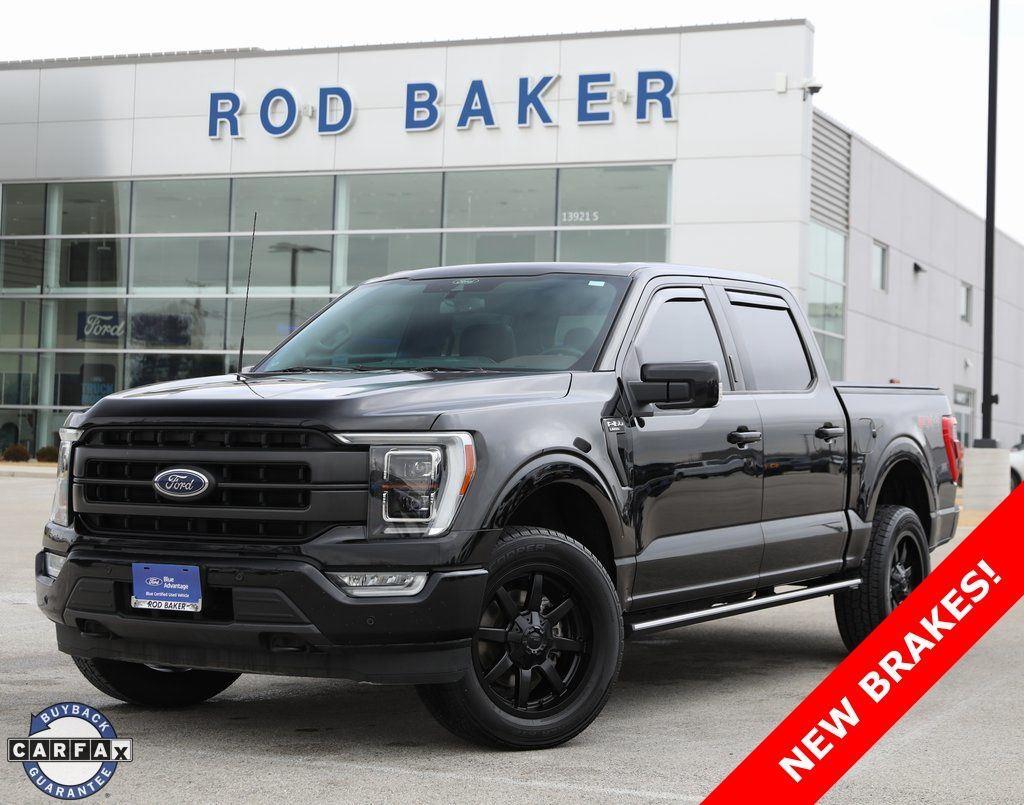 Agate Black 2022 Ford F-150 Lariat SuperCrew 4WD Pickup Truck Four-Wheel Drive Automatic