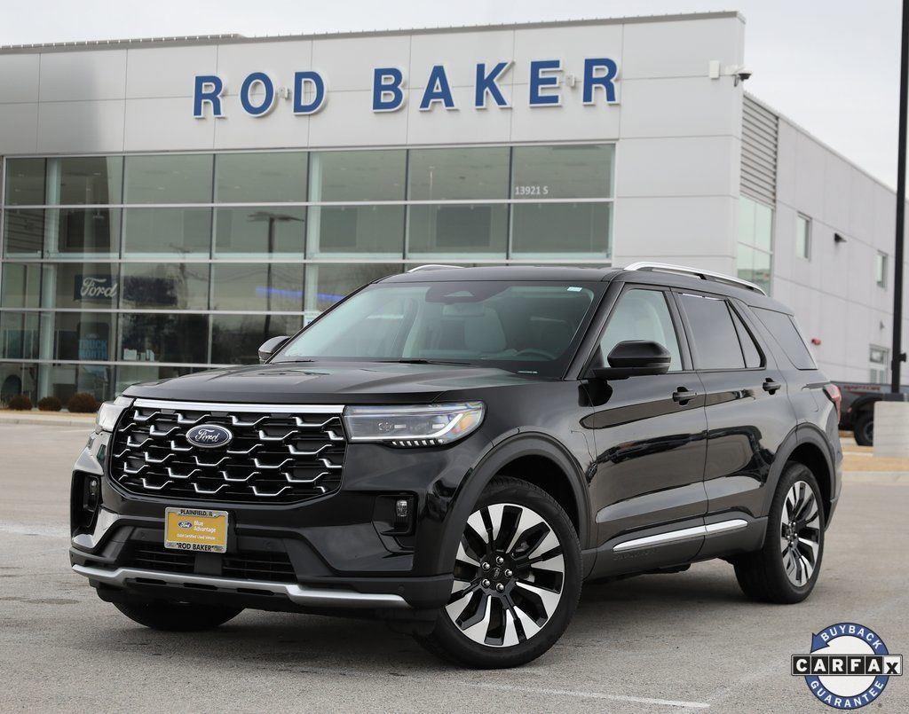 Agate Black 2025 Ford Explorer Platinum AWD SUV / Crossover All-Wheel Drive Automatic