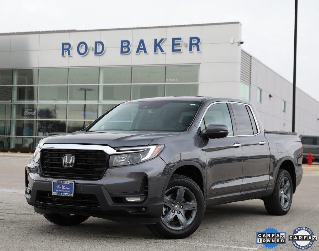 Gray (Modern Steel Metallic) 2023 Honda Ridgeline RTL-E AWD Pickup Truck All-Wheel Drive 9-Speed Automatic