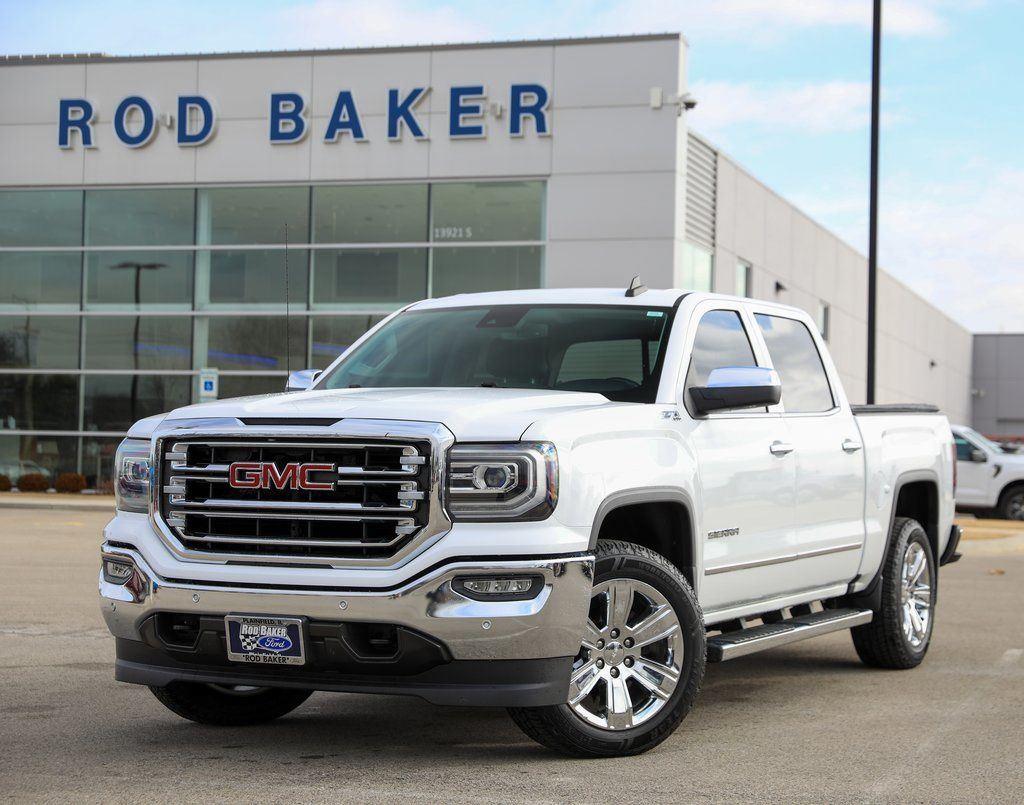 Summit White 2018 GMC Sierra 1500 SLT Crew Cab 4WD Pickup Truck Four-Wheel Drive 8-Speed Automatic