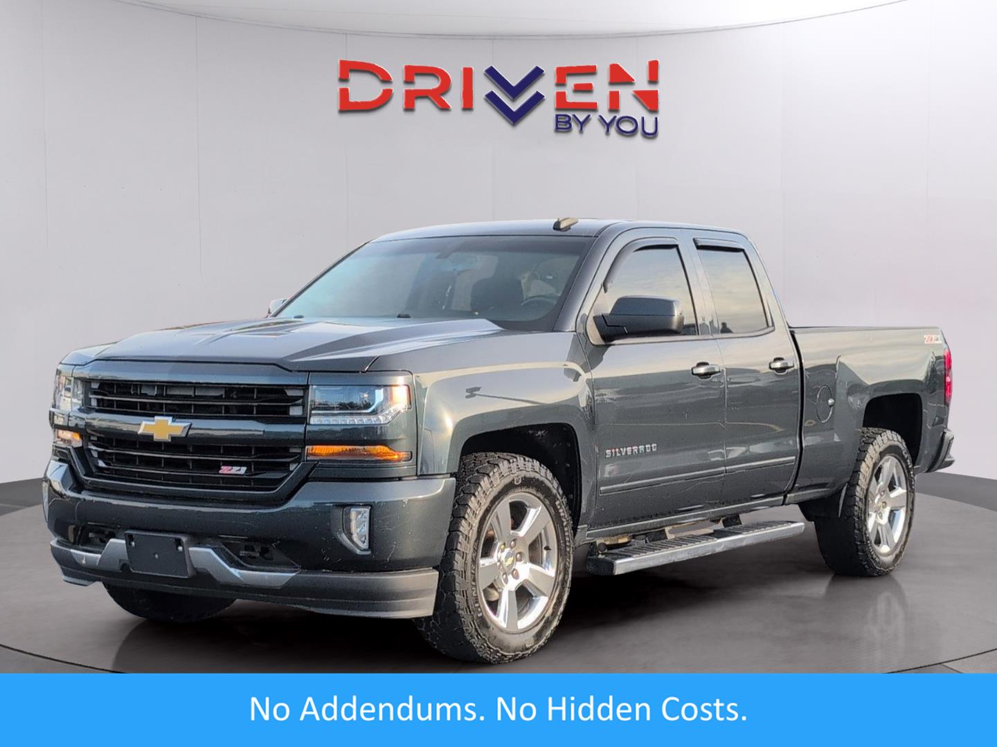 Gray (Graphite Metallic) 2017 Chevrolet Silverado 1500 LT Double Cab 4WD Pickup Truck Four-Wheel Drive 6-Speed Automatic
