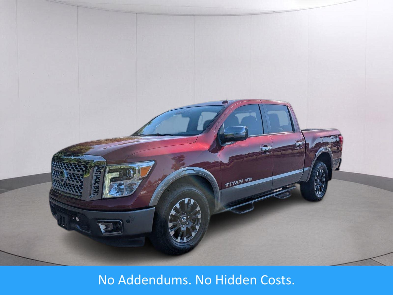 Cayenne Red 2018 Nissan Titan Pickup Truck Four-Wheel Drive Automatic