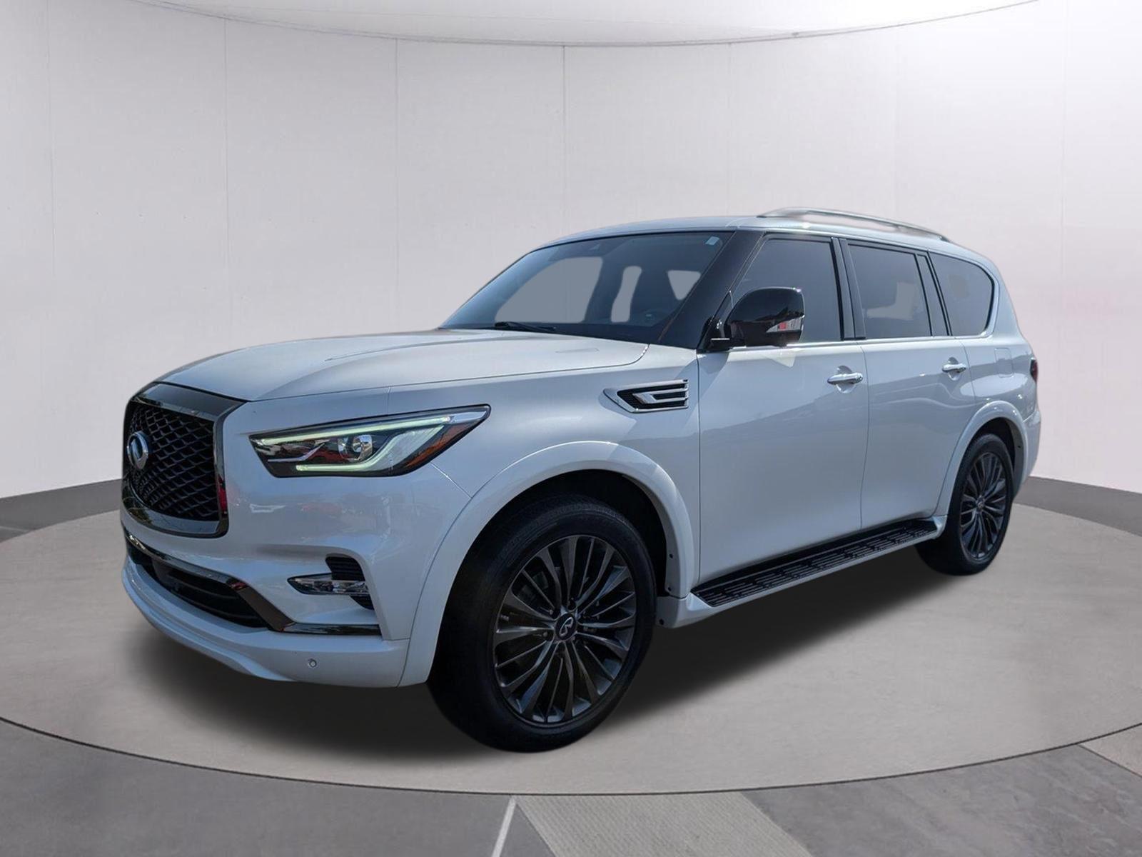 Moonstone White 2021 INFINITI QX80 SUV / Crossover Rear-Wheel Drive Automatic
