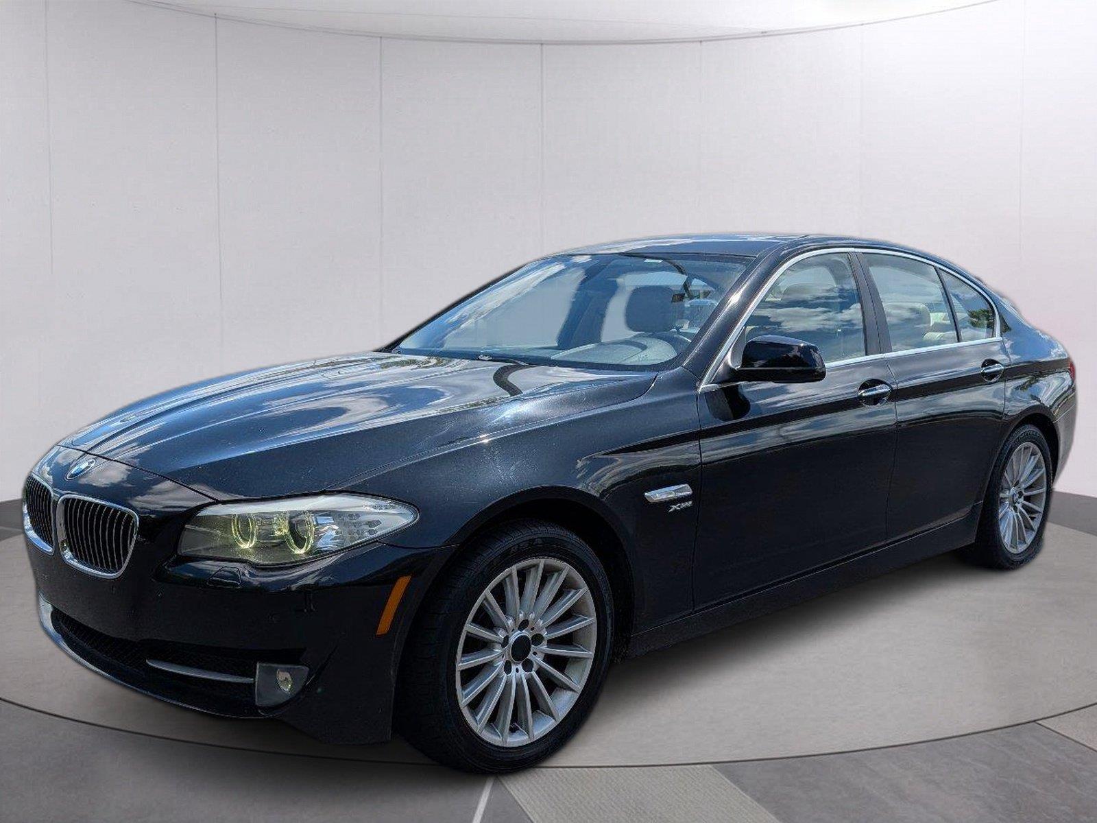 Jet Black 2012 BMW 5 Series Sedan All-Wheel Drive 8-Speed Automatic