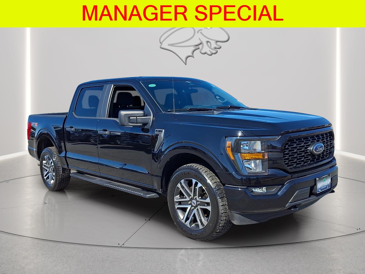 Agate Black 2023 Ford F-150 XL SuperCrew 4WD Pickup Truck Four-Wheel Drive Automatic