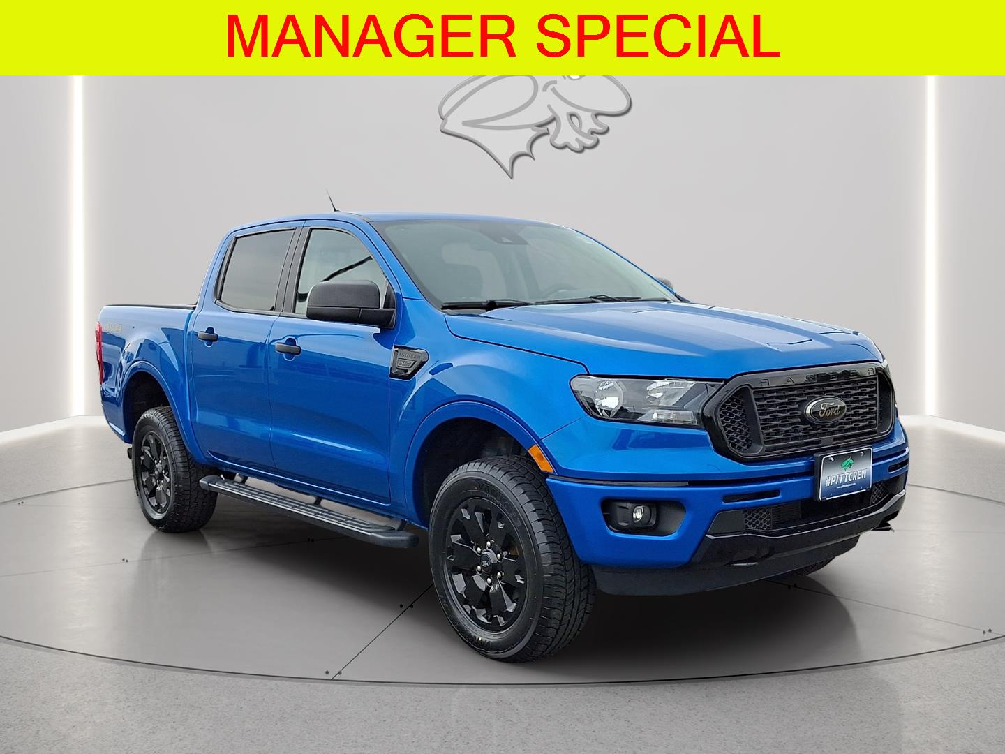 Velocity Blue 2023 Ford Ranger XLT SuperCrew 4WD Pickup Truck Four-Wheel Drive Automatic