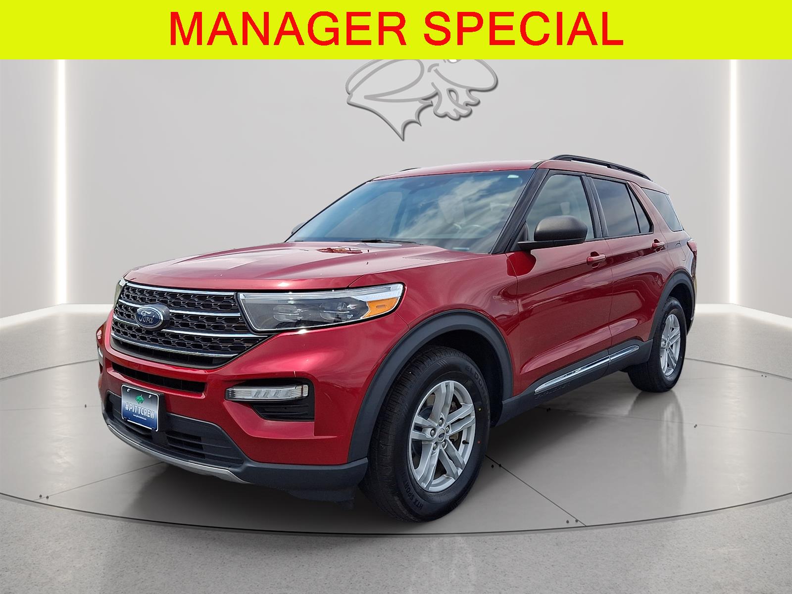 Rapid Red Metallic Tinted Clearcoat 2021 Ford Explorer XLT AWD SUV / Crossover All-Wheel Drive Automatic