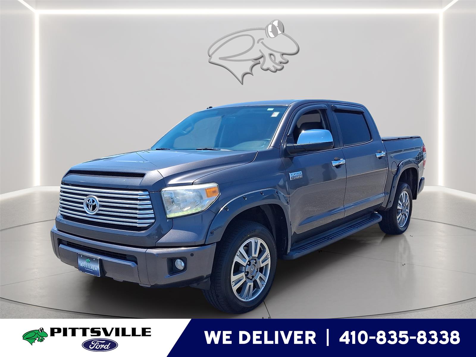 Magnetic Gray Metallic 2015 Toyota Tundra Platinum CrewMax 5.7L 4WD Pickup Truck Four-Wheel Drive Automatic