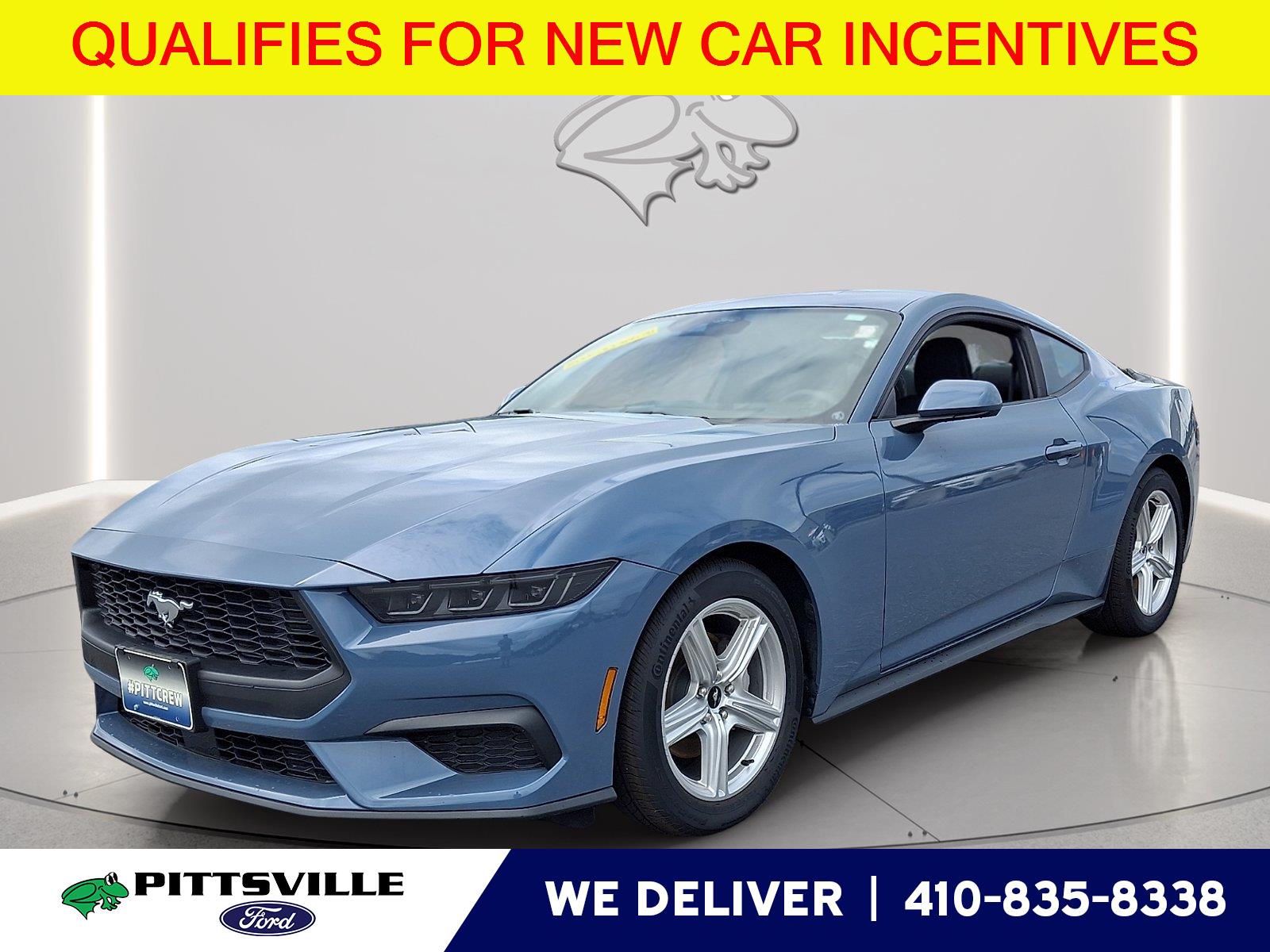 Vapor Blue 2026 Ford Mustang Coupe Rear-Wheel Drive Automatic