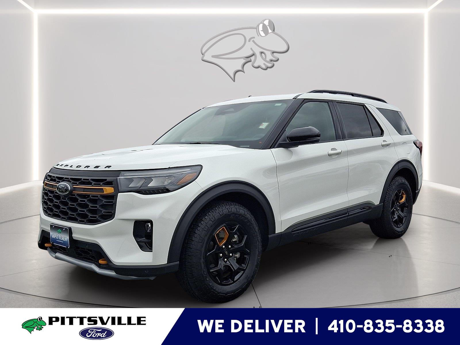 Star White Metallic Tri-Coat 2026 Ford Explorer SUV / Crossover All-Wheel Drive Automatic