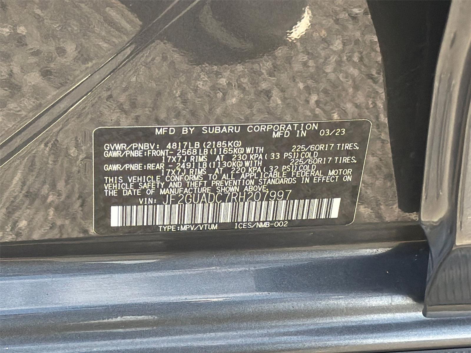Used 2024 Magnetite Gray Metallic Subaru Premium image 25