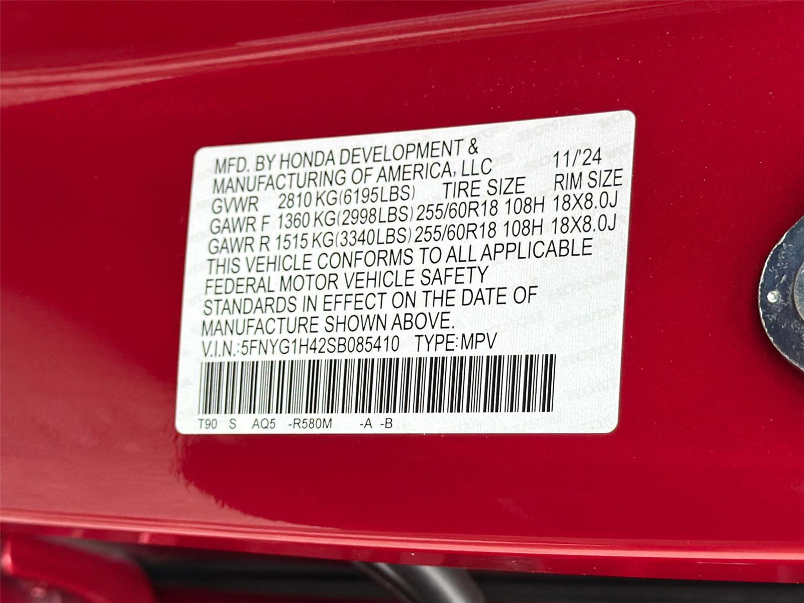 Used 2025 Radiant Red Metallic II Honda EX-L+ image 21