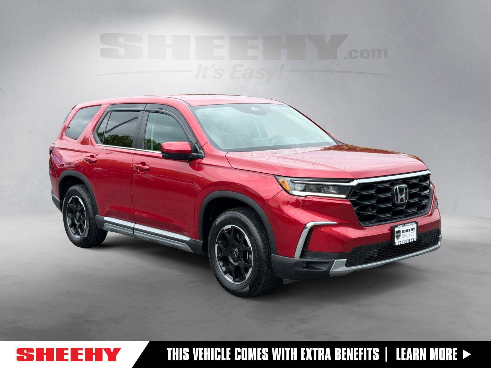 Radiant Red Metallic II 2025 Honda Pilot EX-L+ AWD SUV / Crossover All-Wheel Drive Automatic