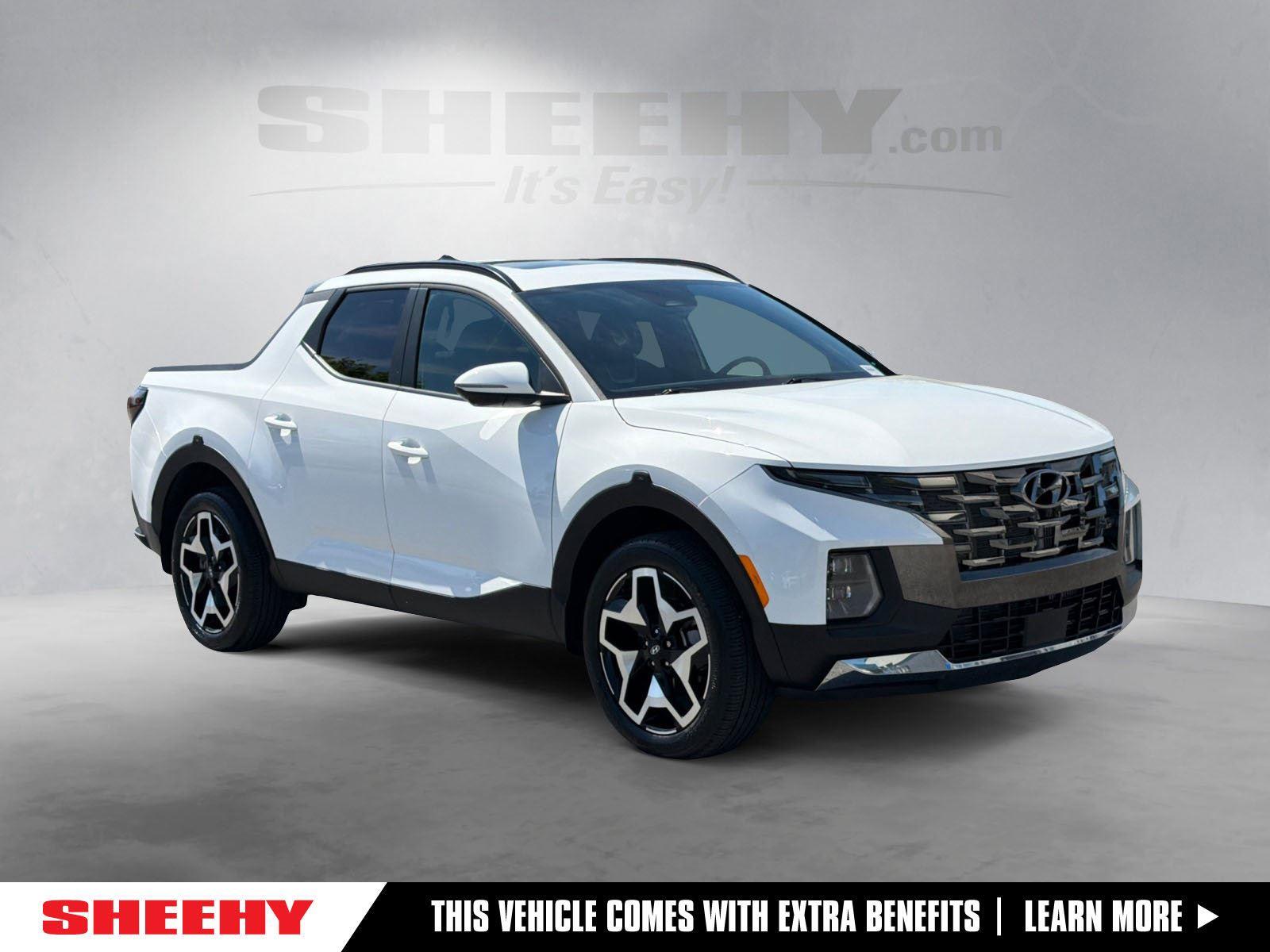 Atlas White 2024 Hyundai Santa Cruz Limited Crew Cab AWD Pickup Truck All-Wheel Drive Automatic