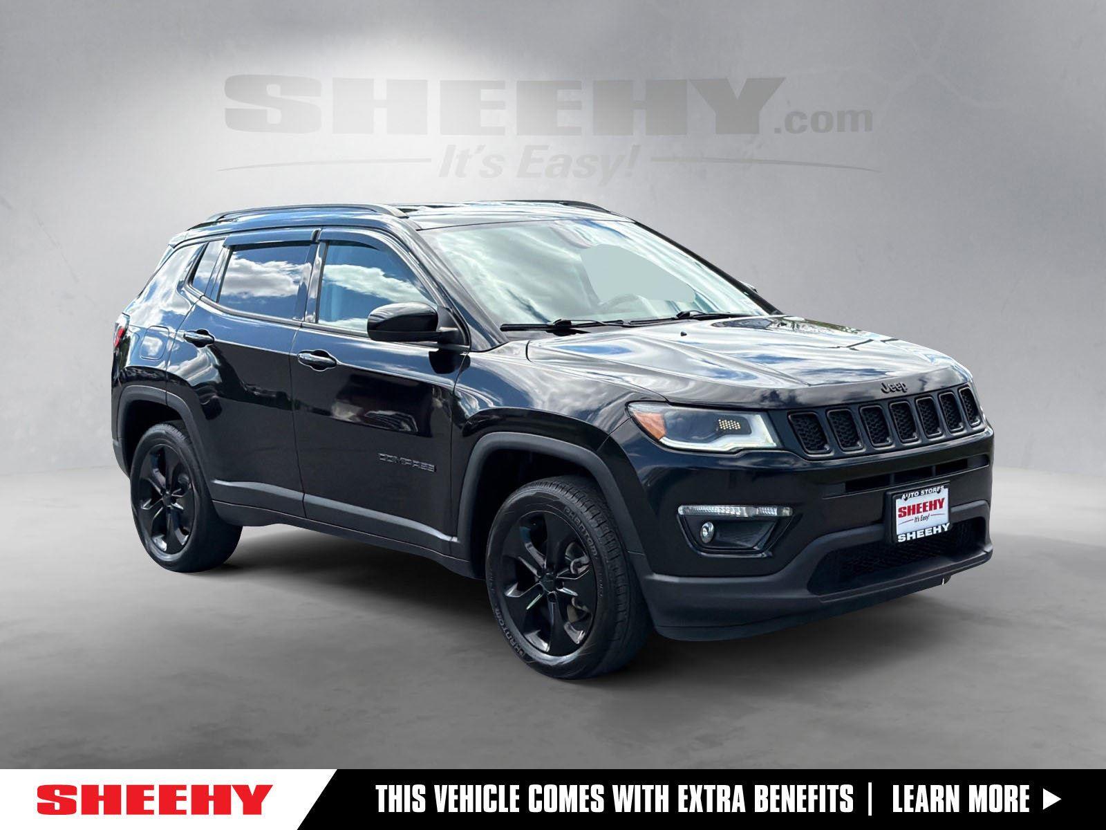 Diamond Black Crystal Pearlcoat 2020 Jeep Compass SUV / Crossover Four-Wheel Drive 9-Speed Automatic