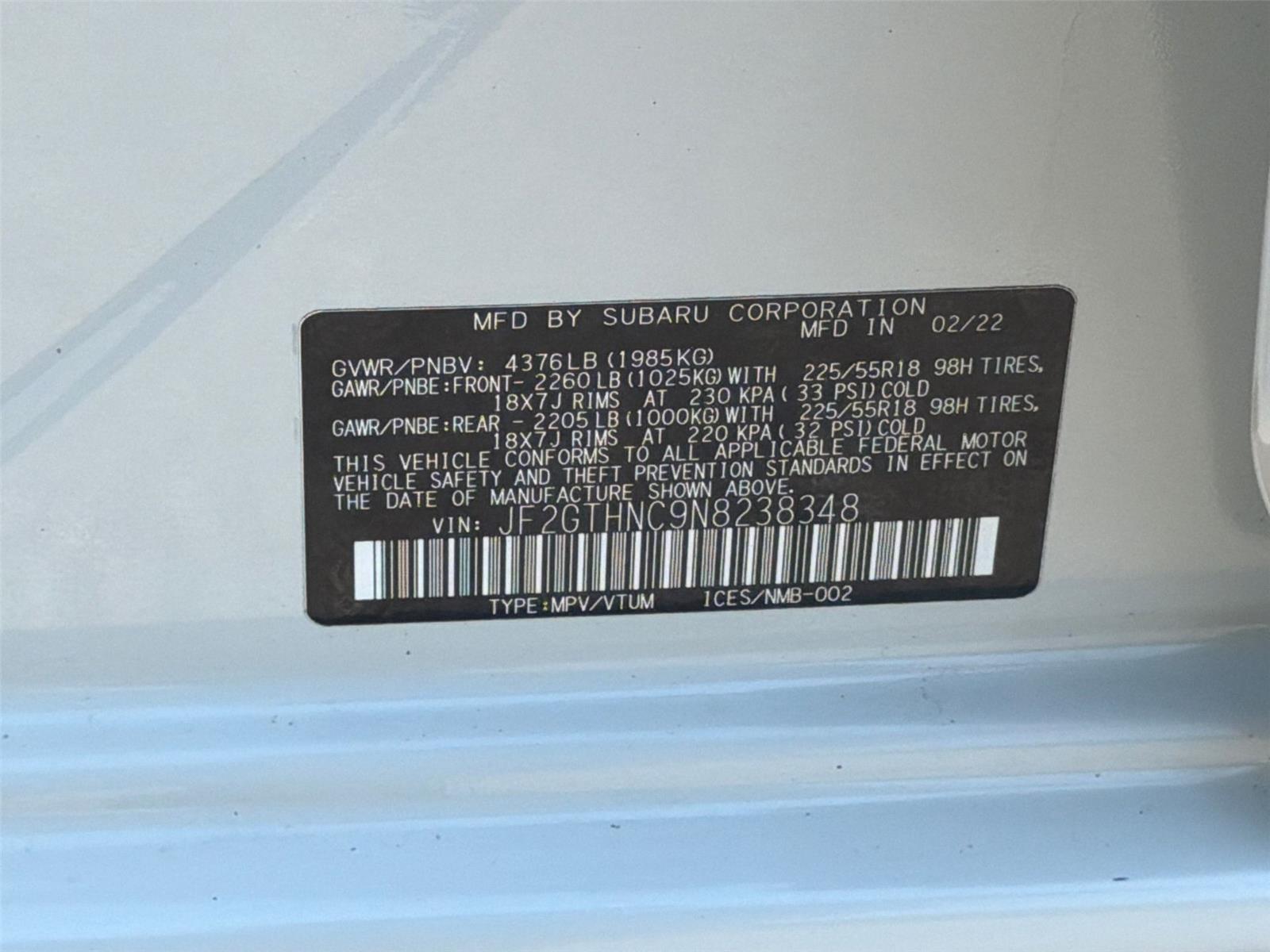 Used 2022 Crystal White Pearl Subaru Limited image 24