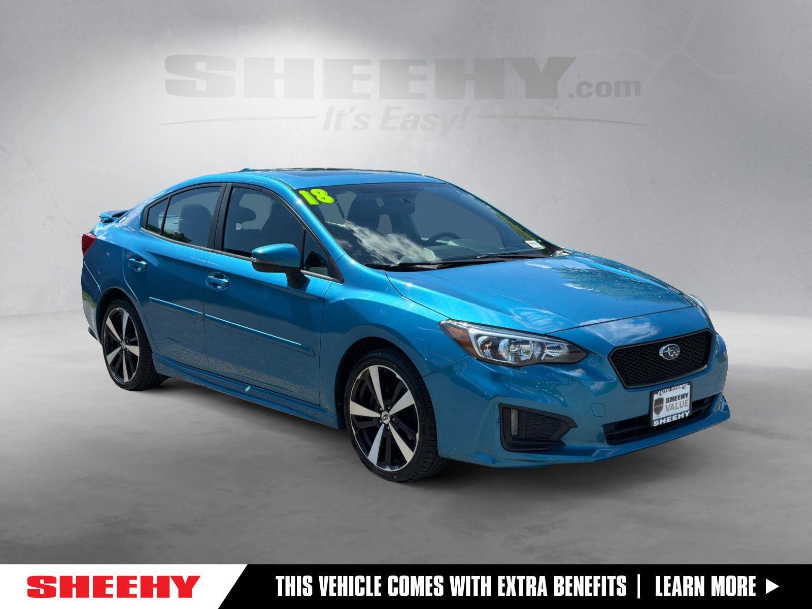 Island Blue Pearl 2018 Subaru Impreza Sedan All-Wheel Drive Continuously Variable Transmission