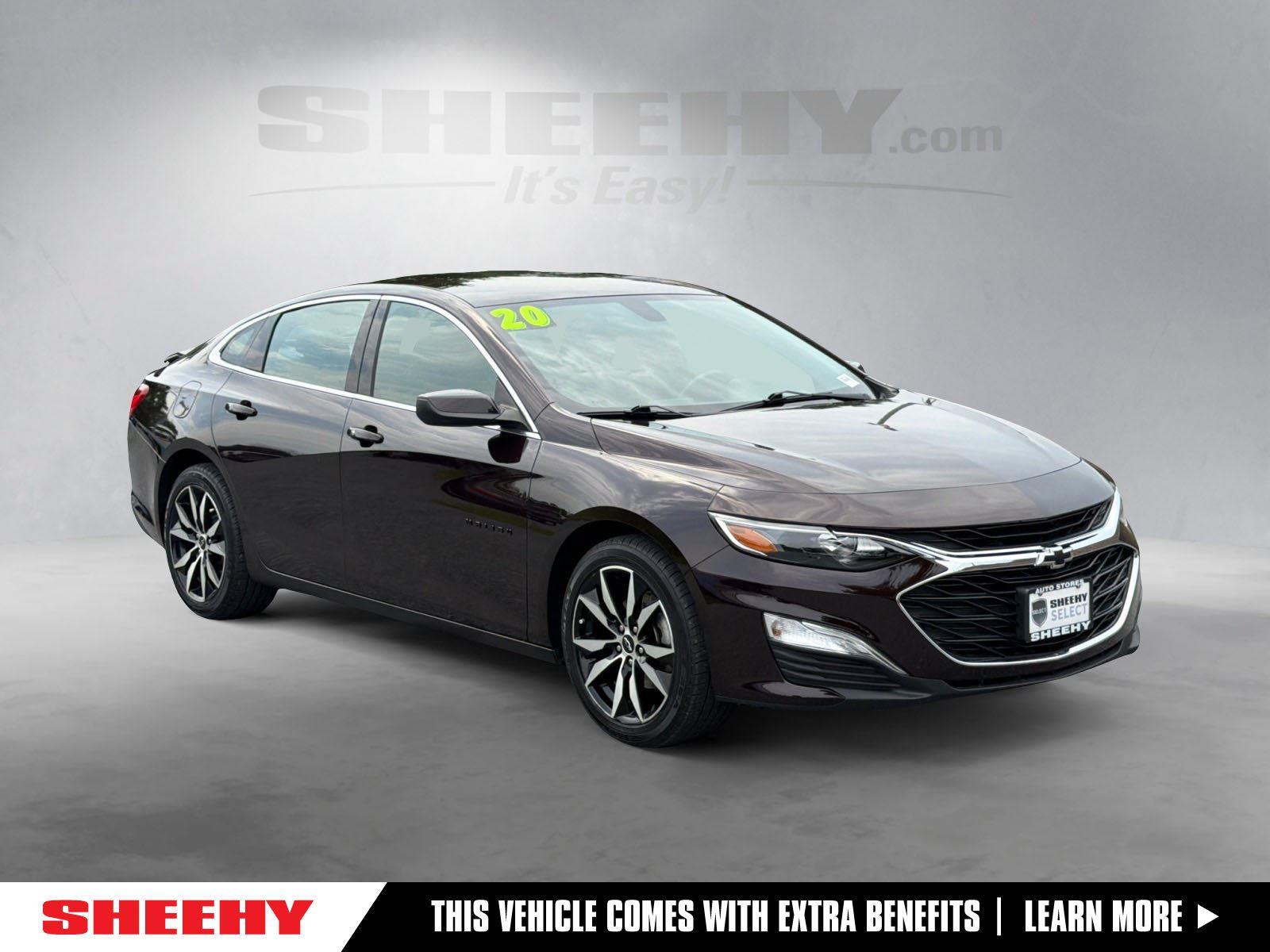 Black Cherry Metallic 2020 Chevrolet Malibu Sedan Front-Wheel Drive Continuously Variable Transmission