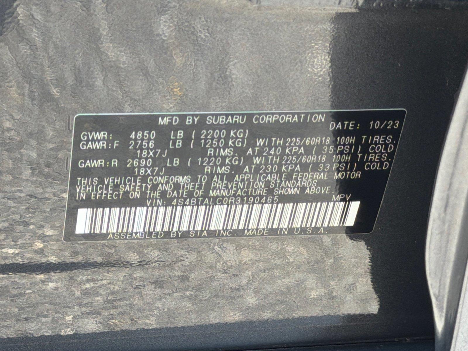 Used 2024 Magnetite Gray Metallic Subaru Onyx Edition image 23