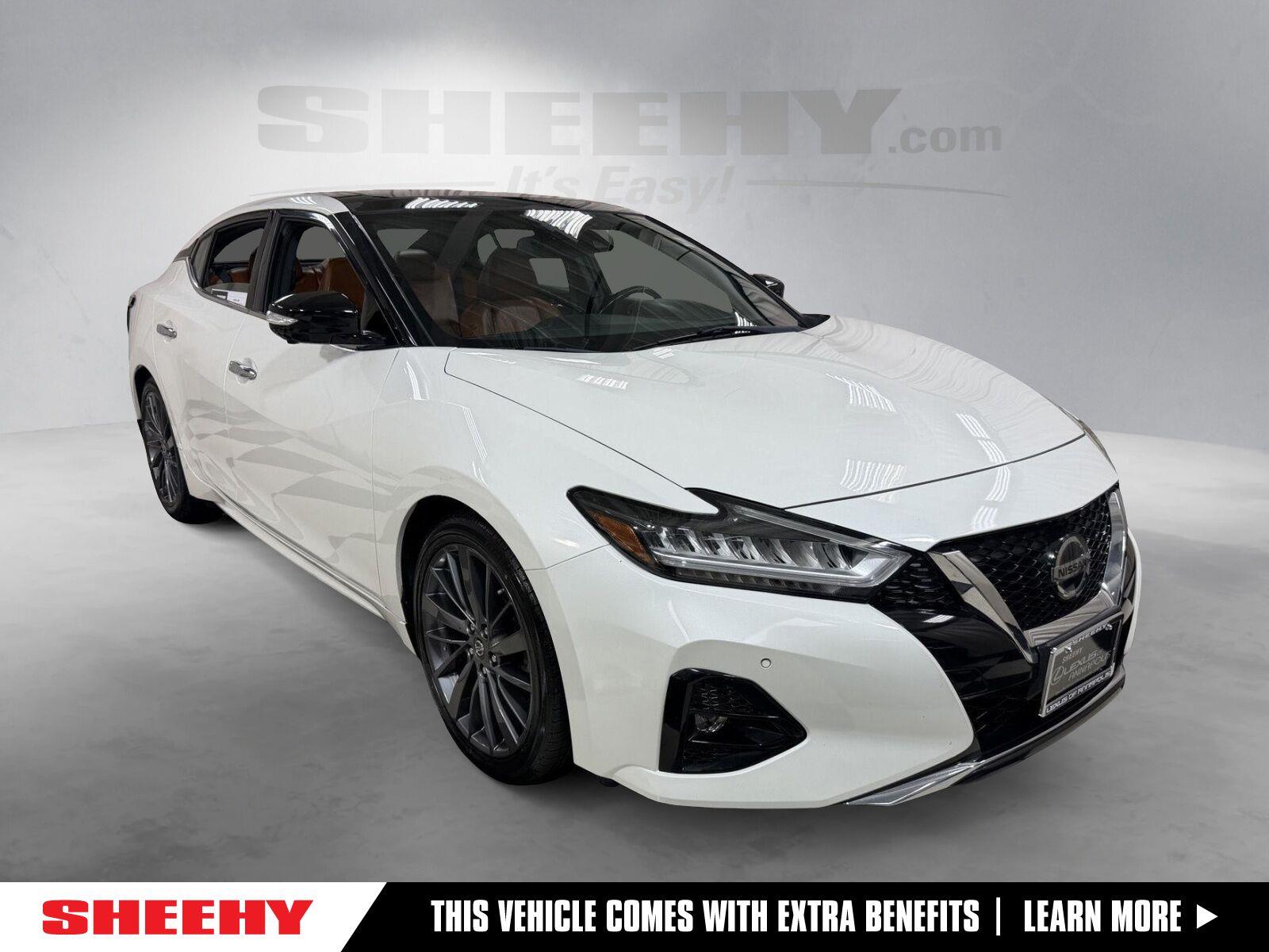 Pearl White Tricoat 2019 Nissan Maxima Sedan Front-Wheel Drive Continuously Variable Transmission