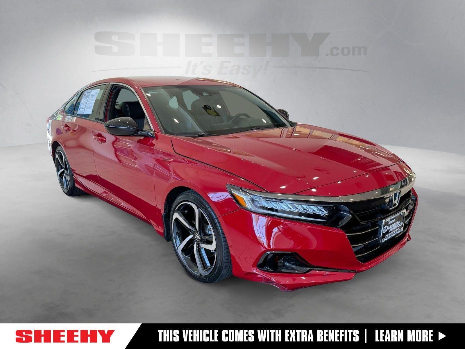 San Marino Red 2022 Honda Accord Sedan Front-Wheel Drive Continuously Variable Transmission