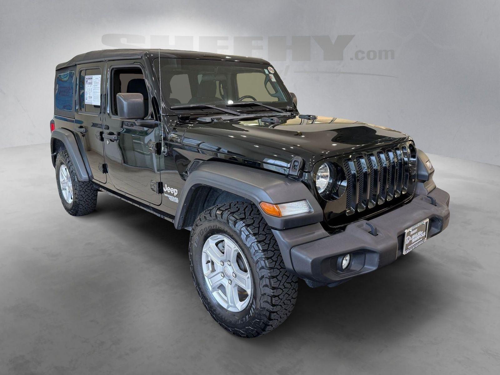 Used 2021 Black Clearcoat Jeep Unlimited Sport S image 2