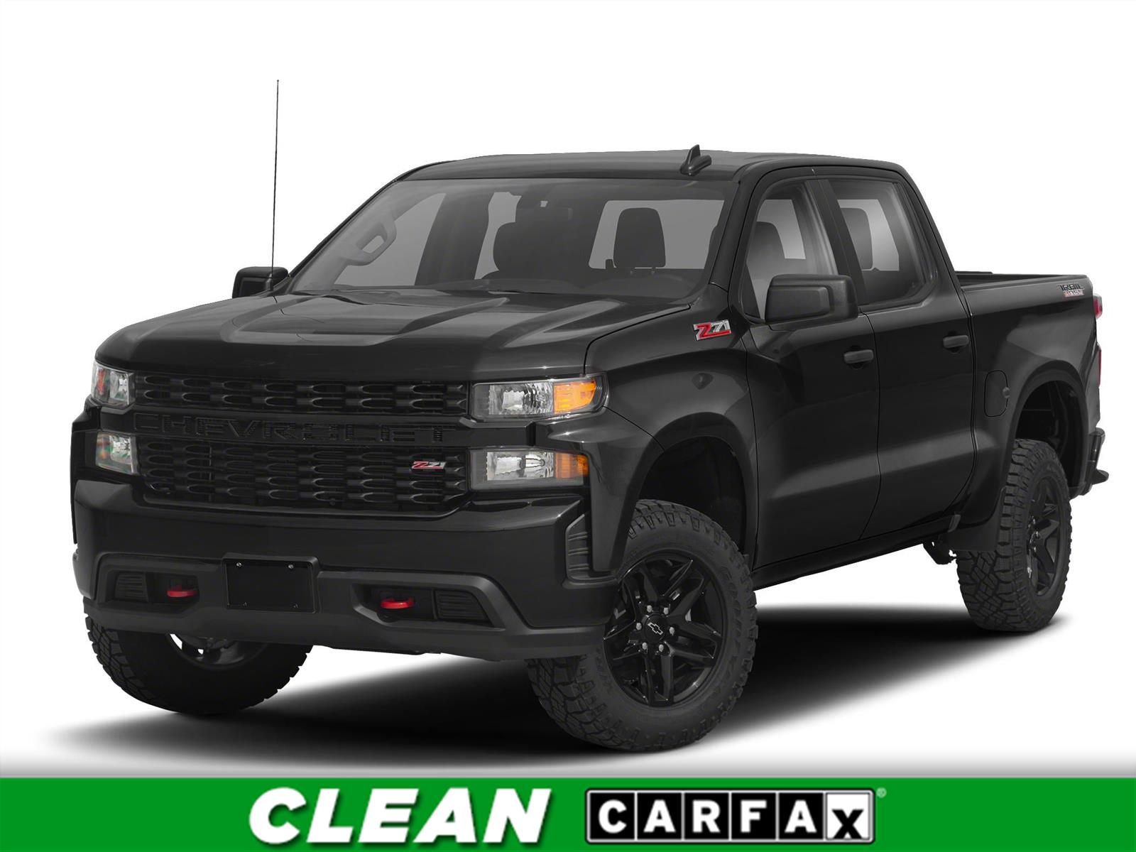 Black 2020 Chevrolet Silverado 1500 Custom Trail Boss Crew Cab 4WD Pickup Truck Four-Wheel Drive 6-Speed Automatic