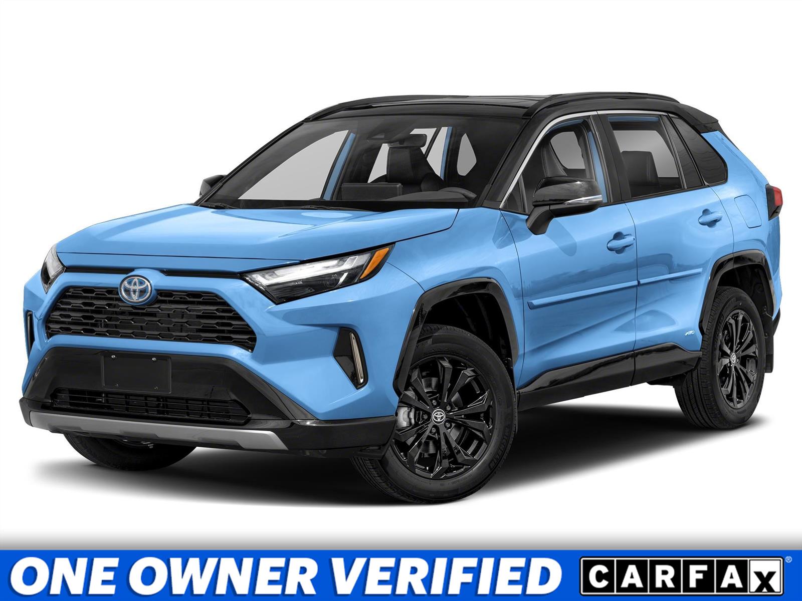 Cavalry Blue/Midnight Black Metallic 2023 Toyota RAV4 Hybrid SUV / Crossover All-Wheel Drive Continuously Variable Transmission