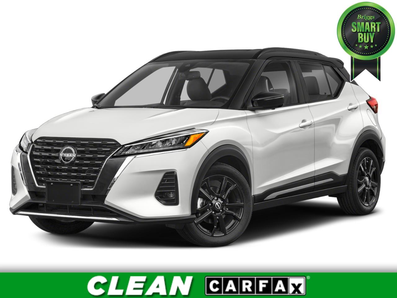 Aspen White Tricoat/Super Black 2022 Nissan Kicks SUV / Crossover Front-Wheel Drive Continuously Variable Transmission