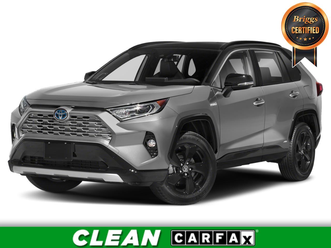 Silver Sky Metallic w/Black Roof 2019 Toyota RAV4 Hybrid SUV / Crossover All-Wheel Drive Continuously Variable Transmission