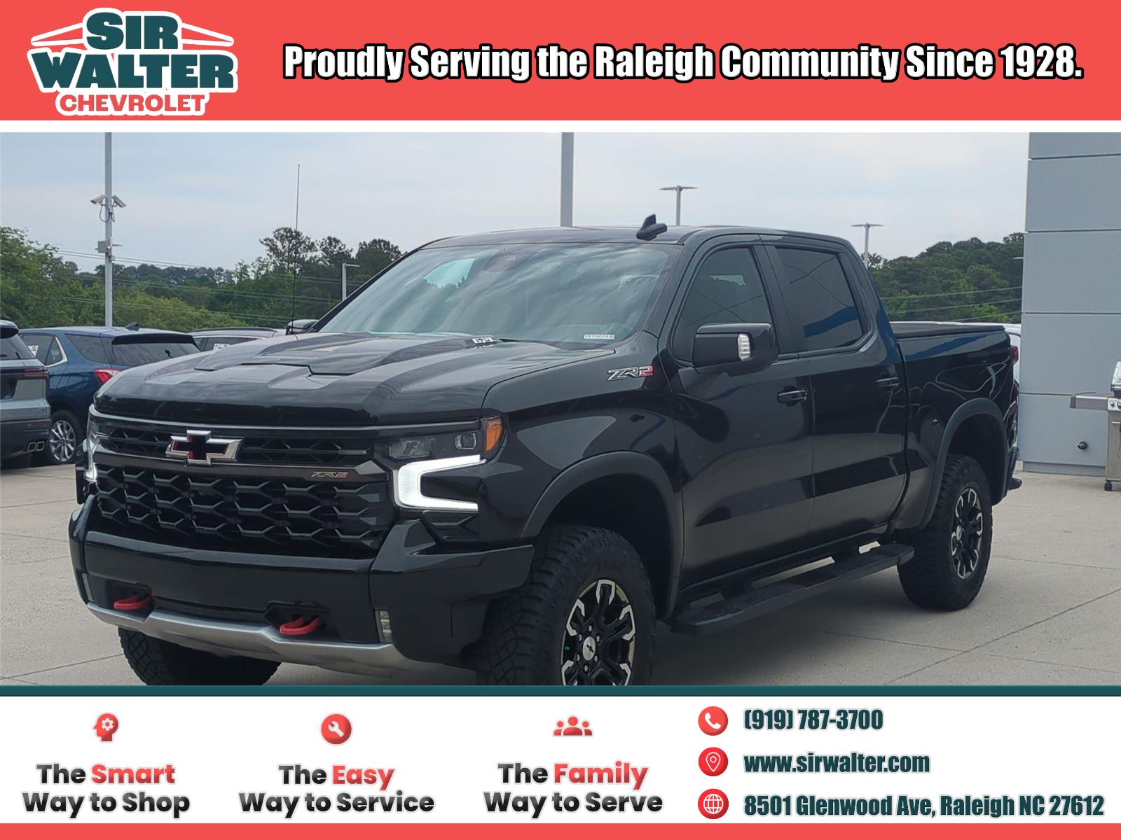 Black 2023 Chevrolet Silverado 1500 Pickup Truck Four-Wheel Drive Automatic