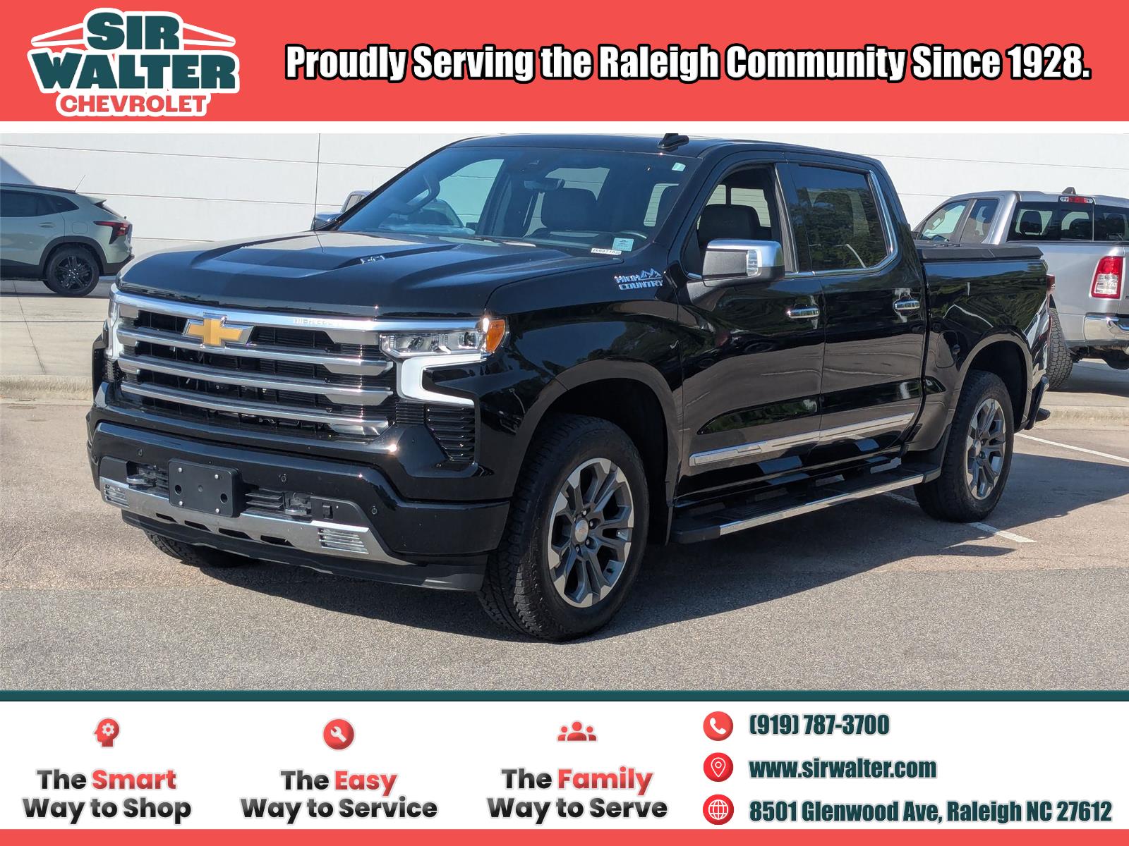 Black 2024 Chevrolet Silverado 1500 Pickup Truck Four-Wheel Drive Automatic