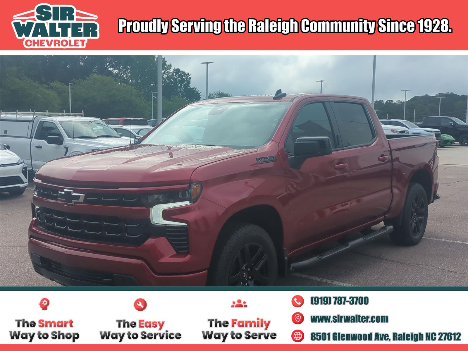 Radiant Red Tintcoat 2025 Chevrolet Silverado 1500 Pickup Truck Four-Wheel Drive Automatic