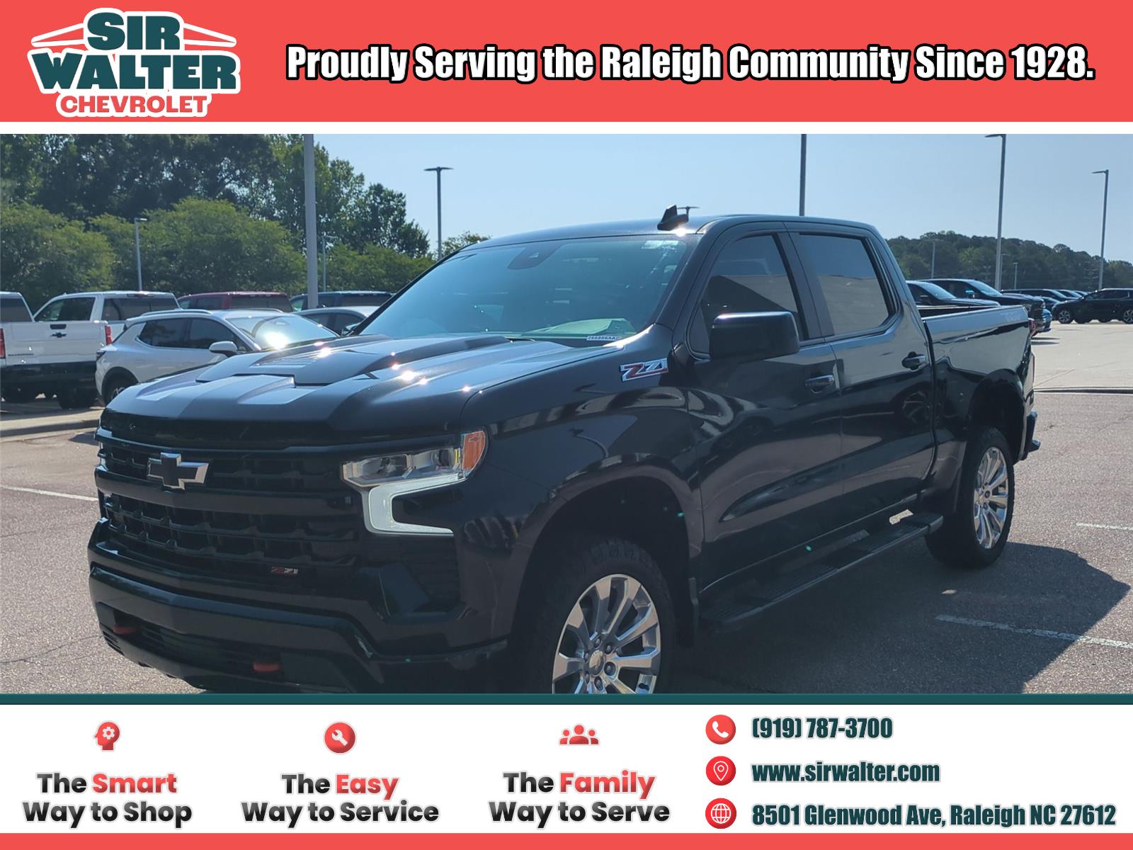 Black 2023 Chevrolet Silverado 1500 Pickup Truck Four-Wheel Drive 8-Speed Automatic